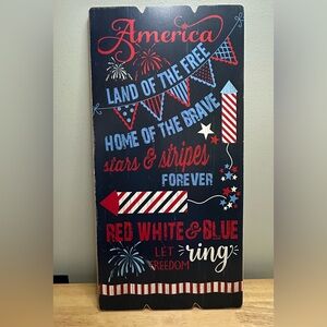Patriotic American USA theme wall‎ decor sign large seasonal holiday decor